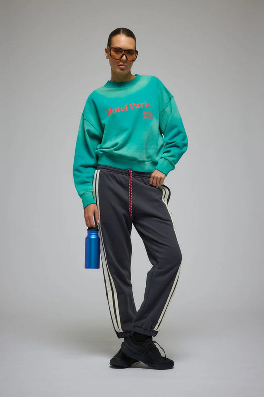 Hotel Paris Sweatshirt - Washed Ocean Green Araminta James