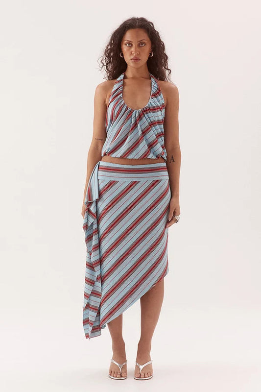 Zumi Stripe Skirt - Zumi Stripe Blue Sovere