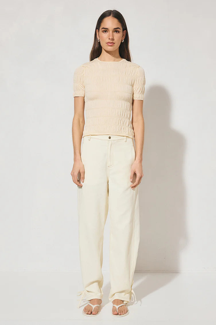 Vega Knit Top - Cream Mon Renn