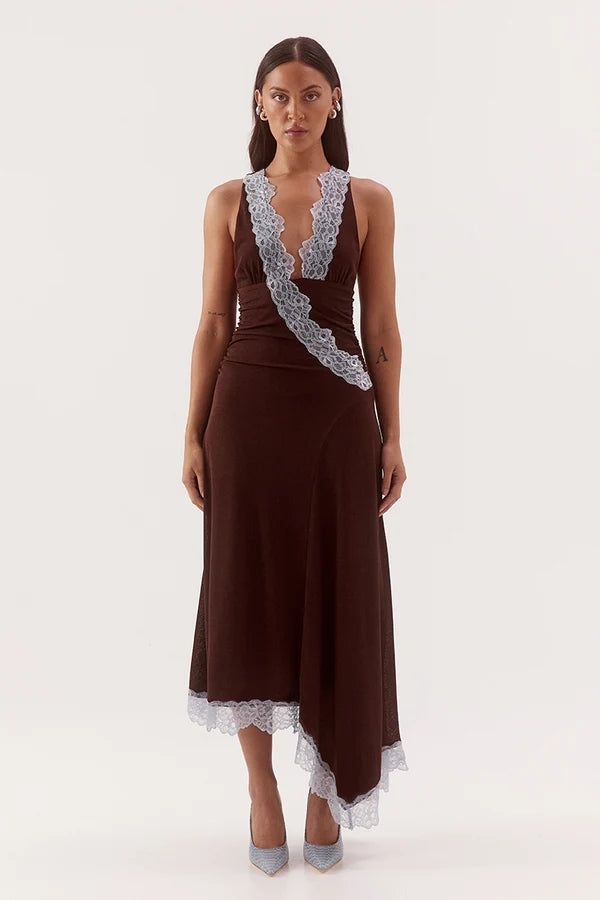 Harlow Dress Choc/Sky Sovere