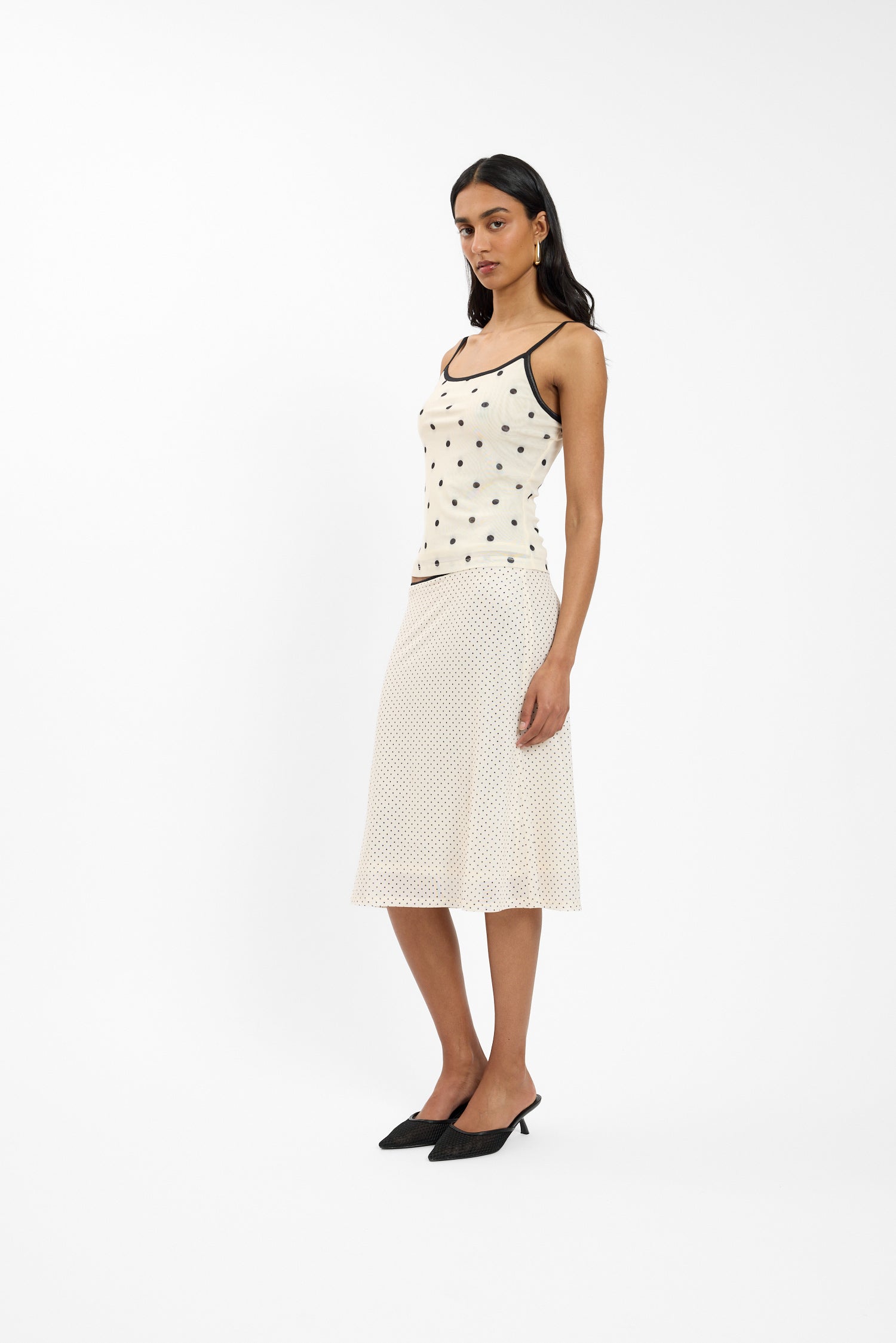 Polka Camisole Mesh With Harper Lu