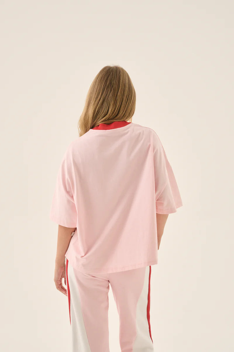 Vacanza Short Sleeve Tee - Ballet Pink Araminta James