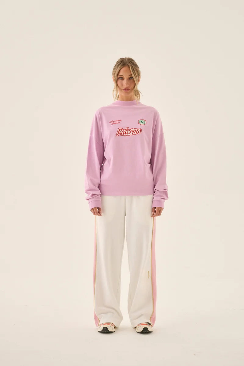Palermo Long Sleeve Tee - Pink Lavender Araminta James