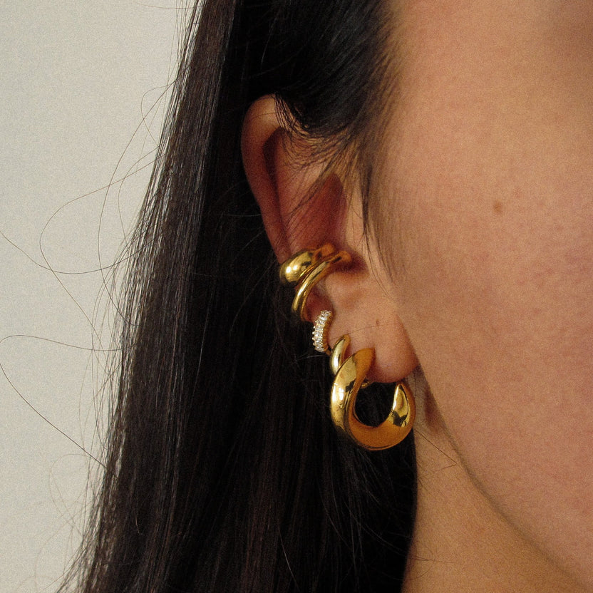 Tatia Hoop Earrings - Gold Zaya Collective