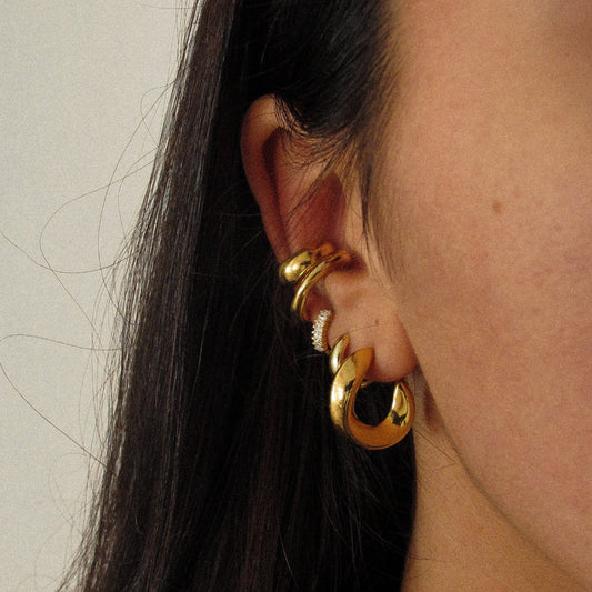 Tatia Hoop Earrings - Gold Zaya Collective
