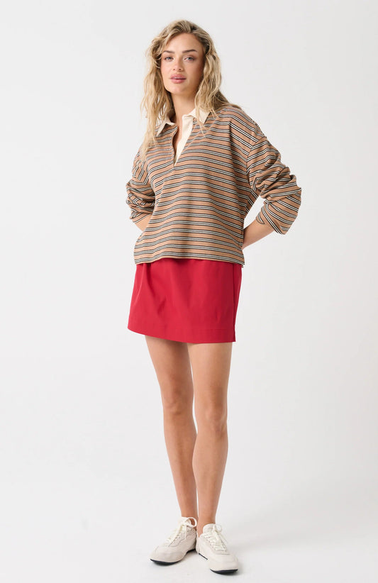 Alisa Rugby Tee - Toffee Stripe Cartel and Willow