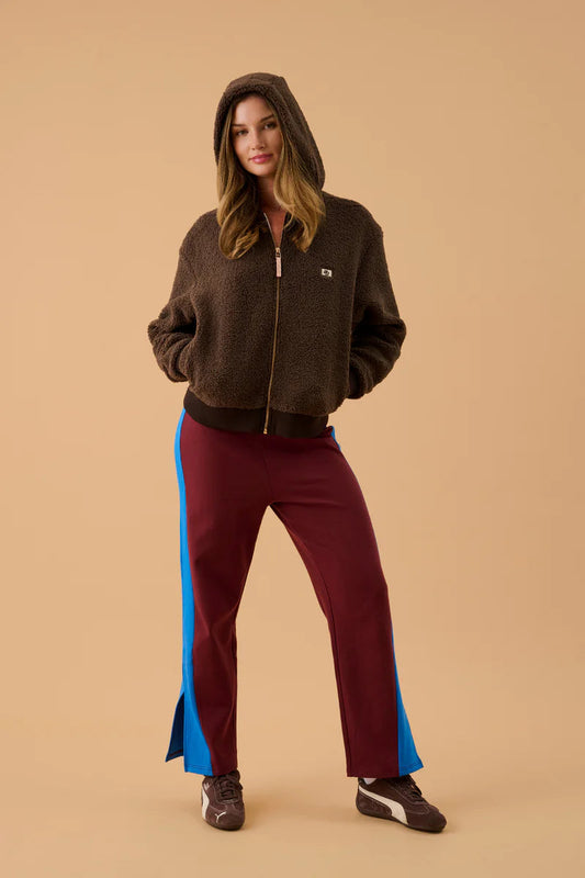 Sherpa Hooded Jacket - Dark Chocolate Araminta James