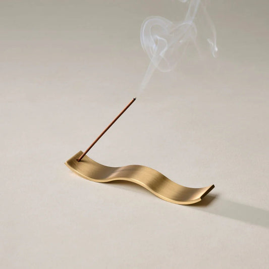 Brass Wave Incense Holder Gentle Habits