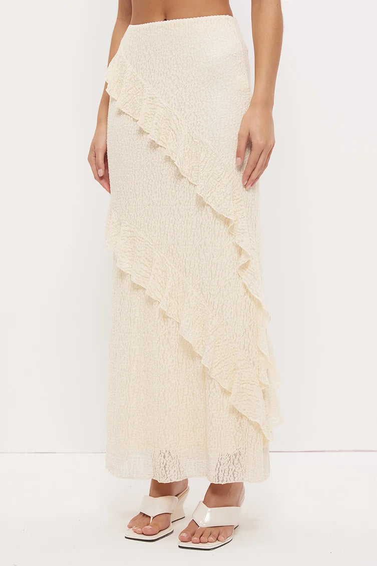 Kira Lace Skirt - Ecru Mon Renn