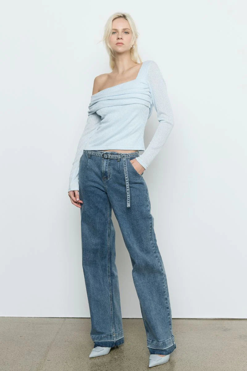 Align One Shoulder Top - Glacier Sovere