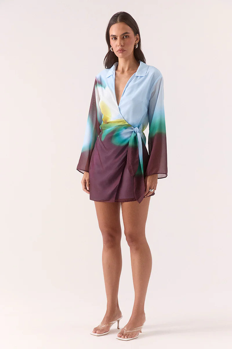 Zinnia Shirt Dress - Azure Sovere