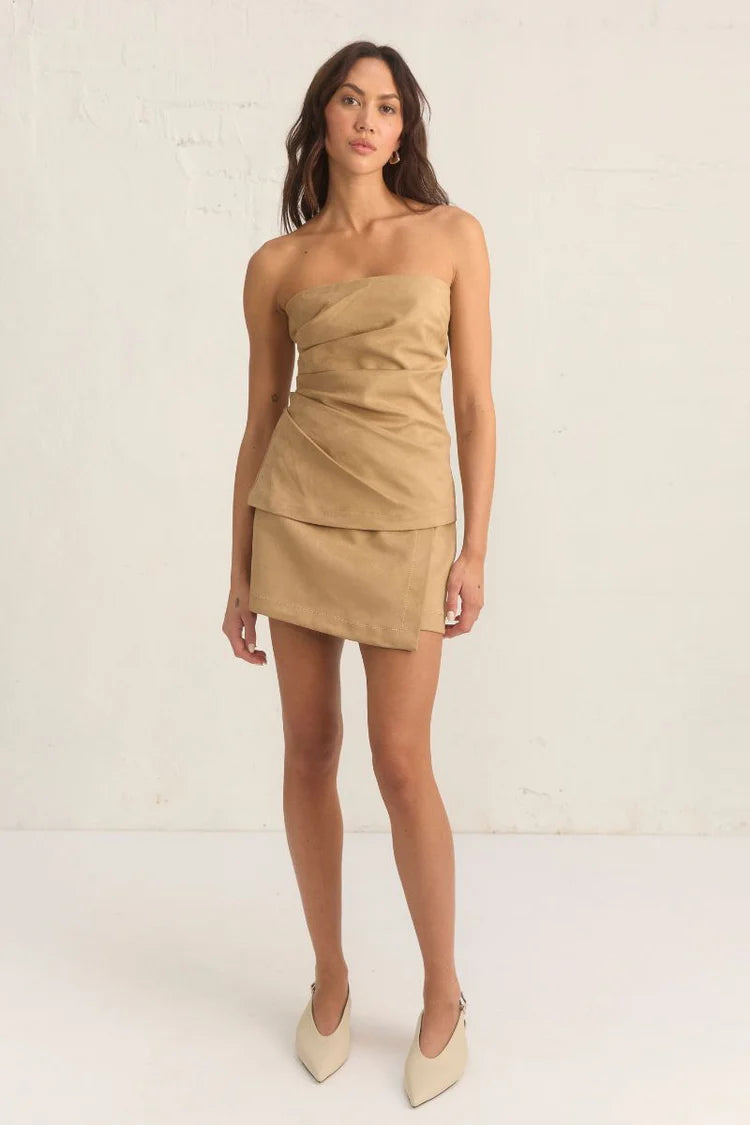 Solana Suede Strapless Top Mon Renn