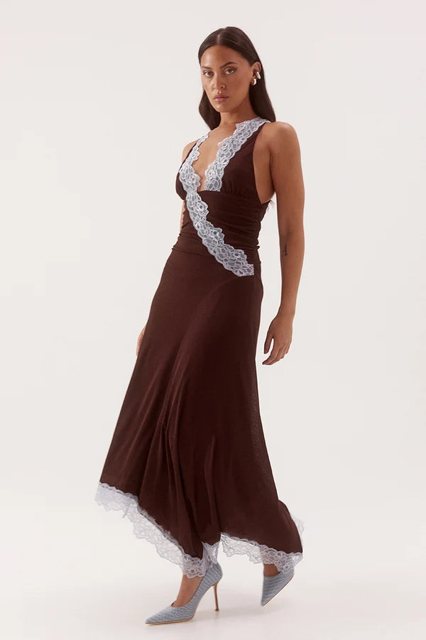 Harlow Dress Choc/Sky Sovere