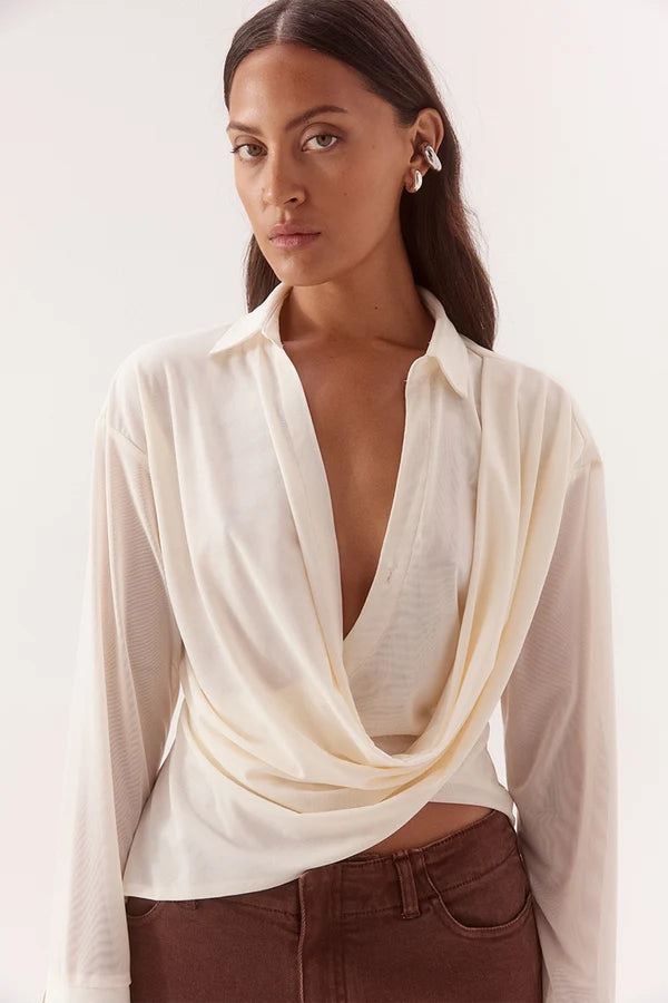 Selen Shirt - Chalk Sovere