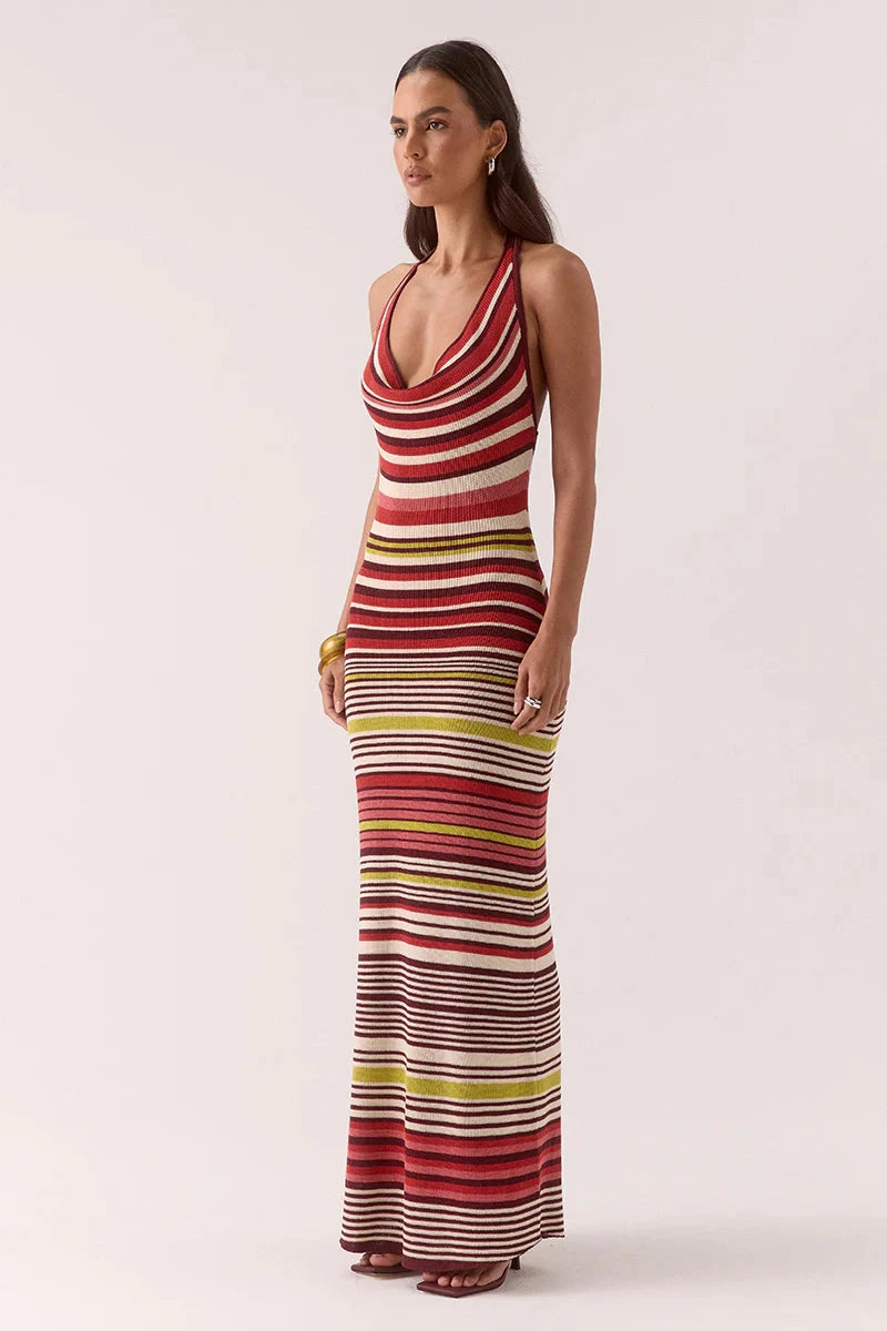 Pandora Knit Dress - Stripe Sovere