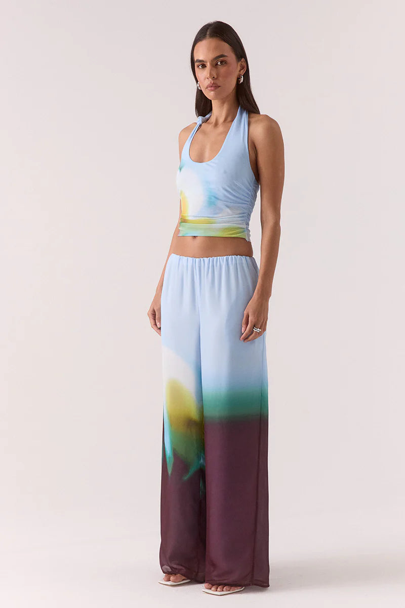 Zinnia Mesh Top - Azure Sovere