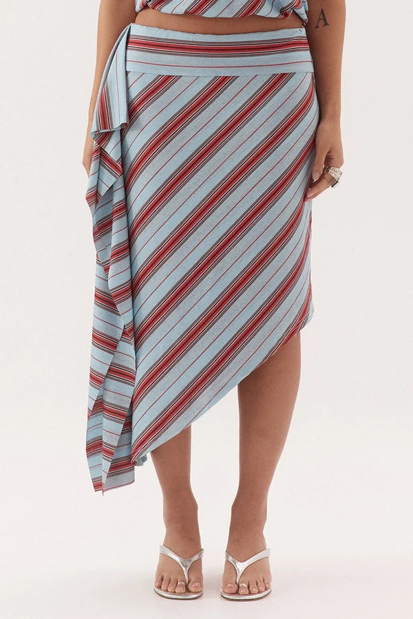 Zumi Stripe Skirt - Zumi Stripe Blue Sovere
