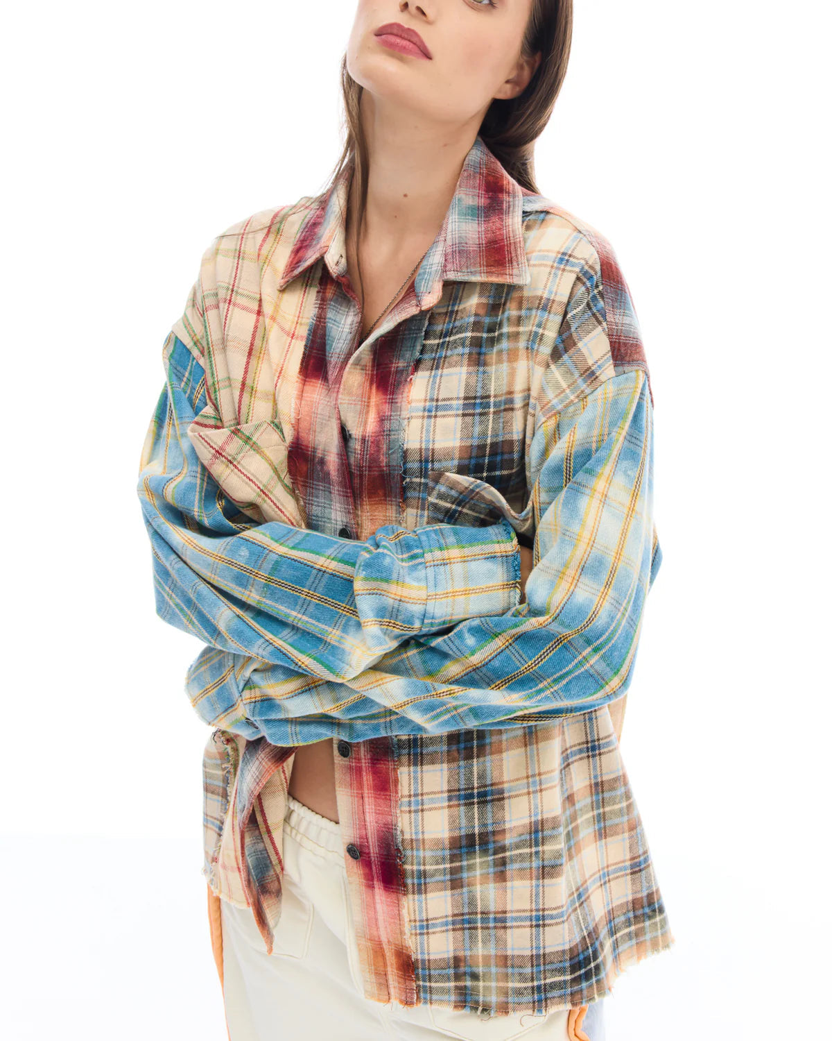 Patchwork Check Flannel Shirt - Multicolour The Tales