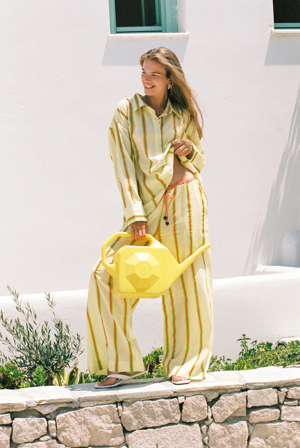Sandy Stripe Wide Issimo Pant - Yellow Ciao Ciao