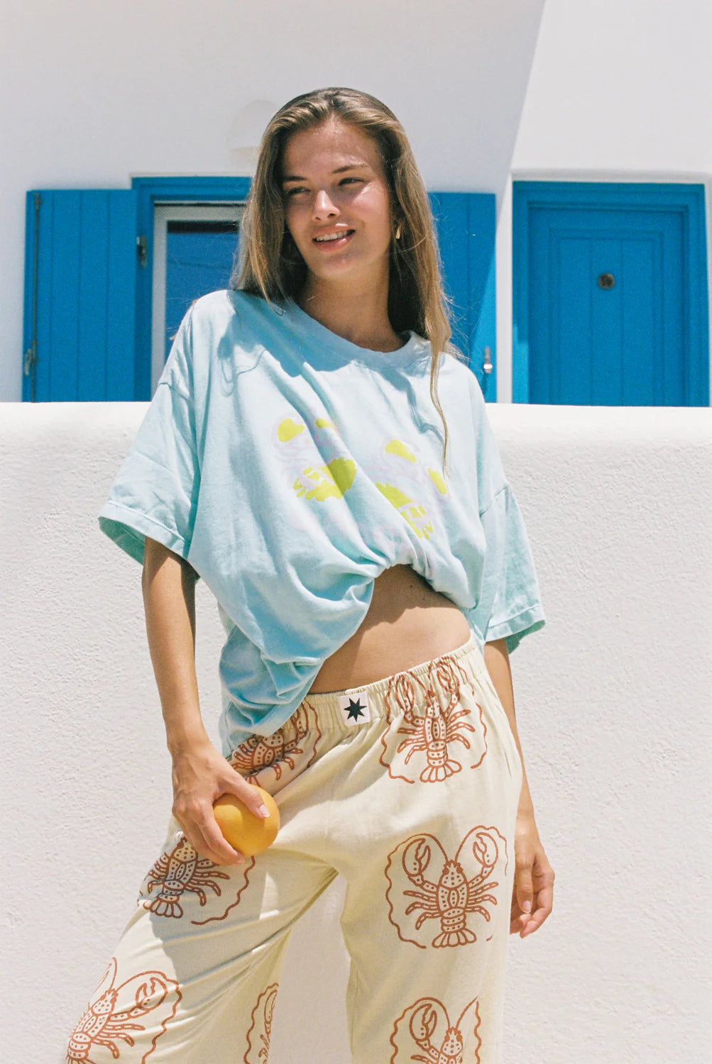 Crab Core Tee - Mint Blue Ciao Ciao