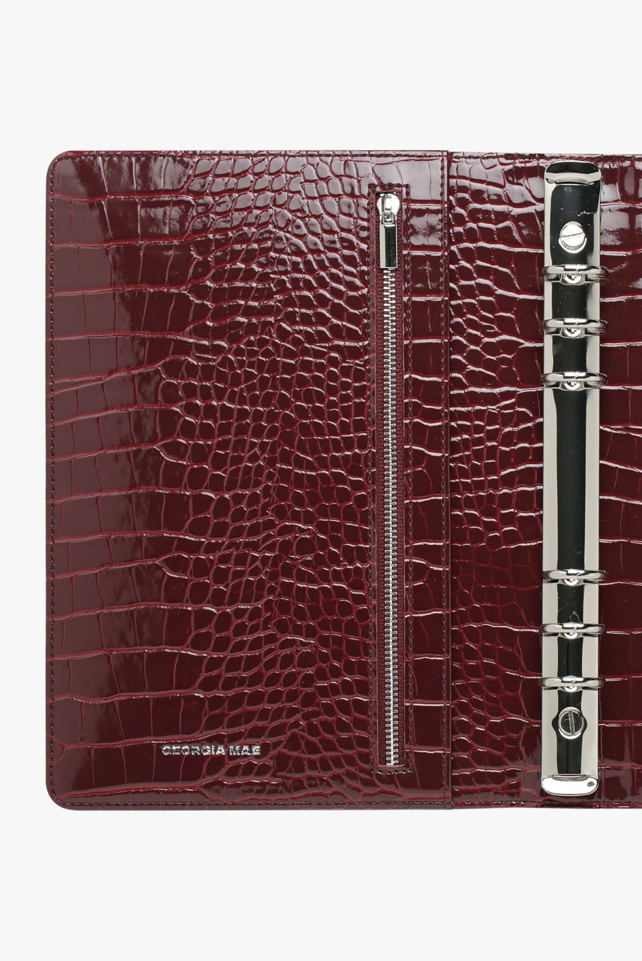 Mara A5 Planner Cover - Burgundy Croc Georgia Mae