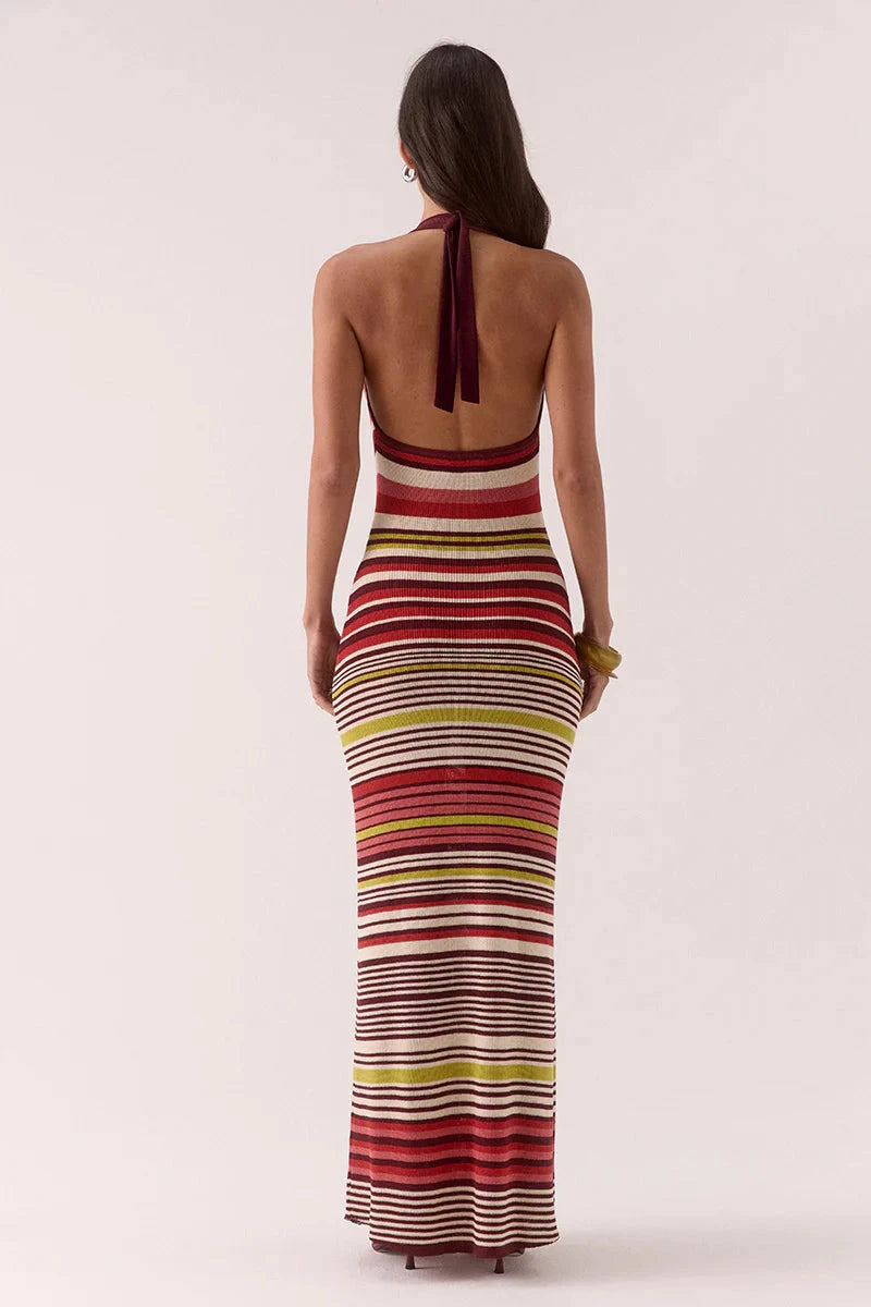 Pandora Knit Dress - Stripe Sovere
