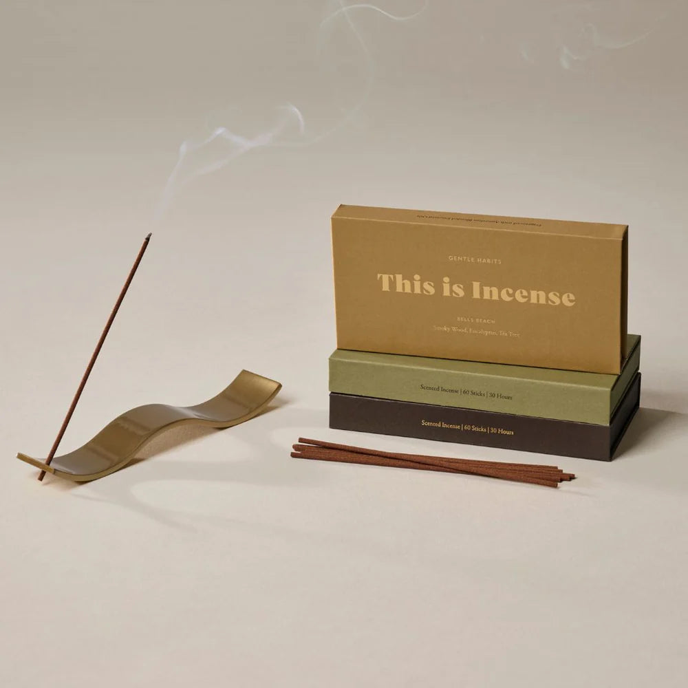 Brass Wave Incense Holder Gentle Habits