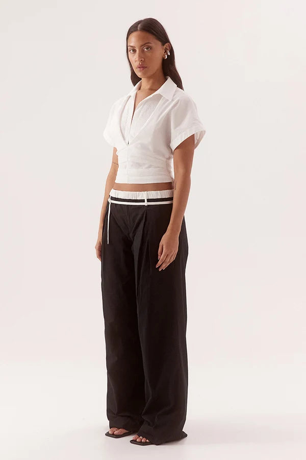 Lyra Crop Shirt - Chalk Sovere