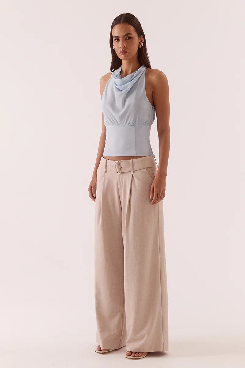 Ada Halter Top - Whisper Blue Sovere