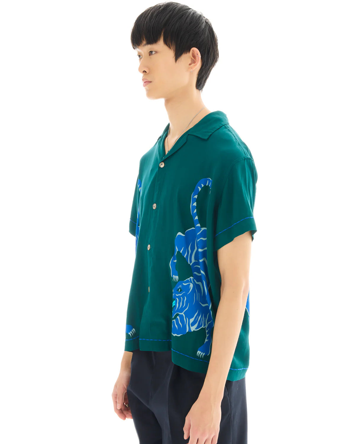 Crouching Tiger Emerald Camp Shirt The Tales