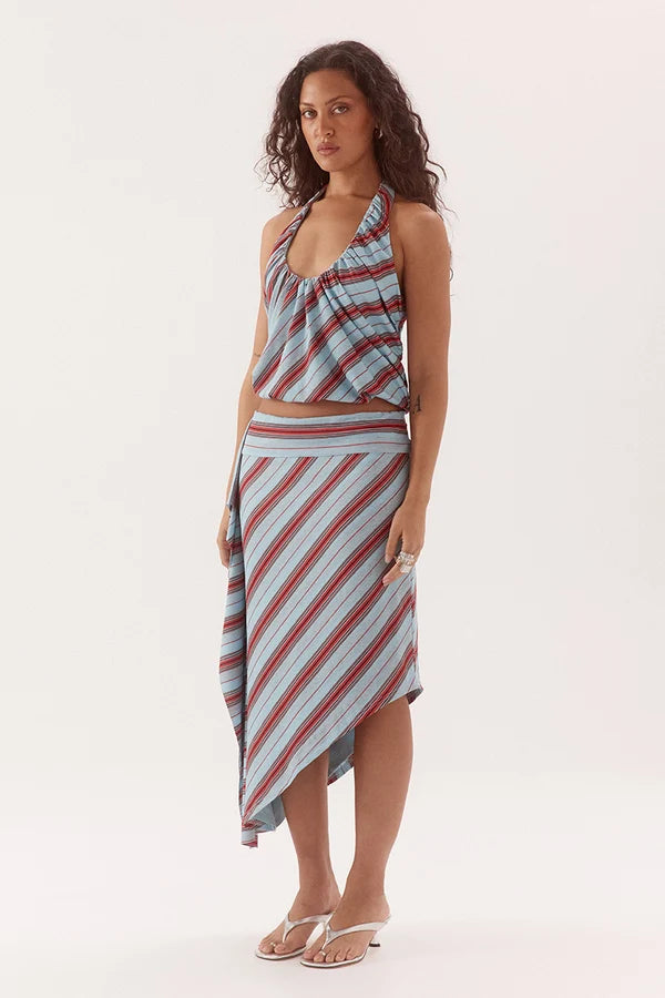 Zumi Stripe Top - Zumi Stripe Blue Sovere