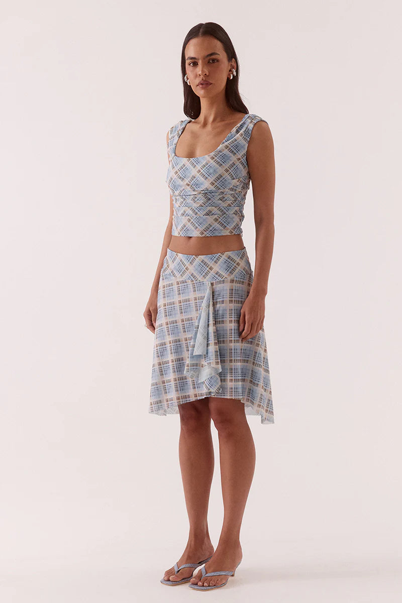 Novalyn Plaid Top - Check Sovere