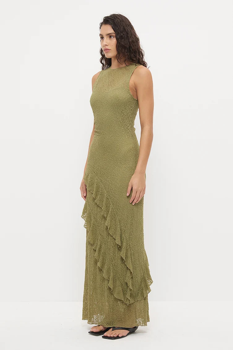 Kira Lace Dress - Khaki Mon Renn