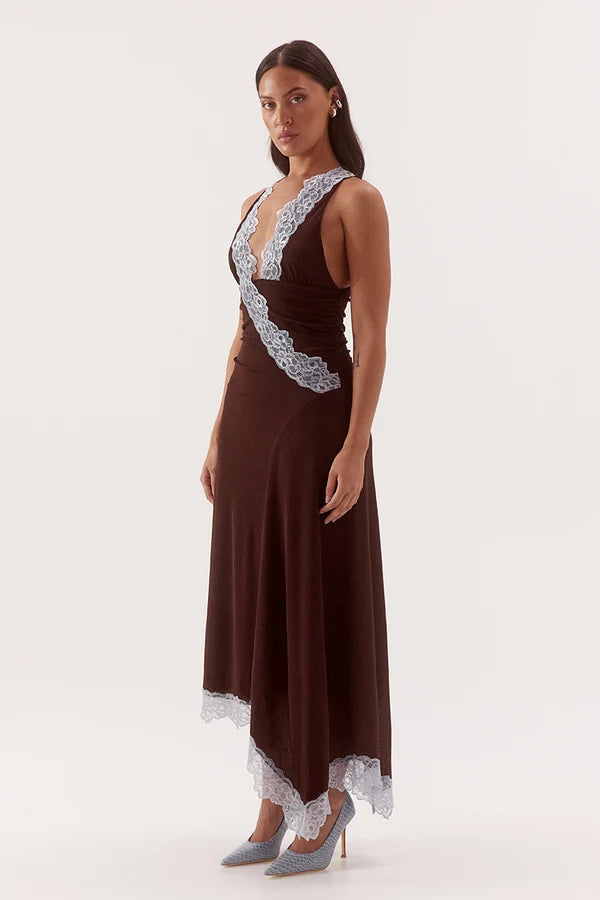 Harlow Dress Choc/Sky Sovere