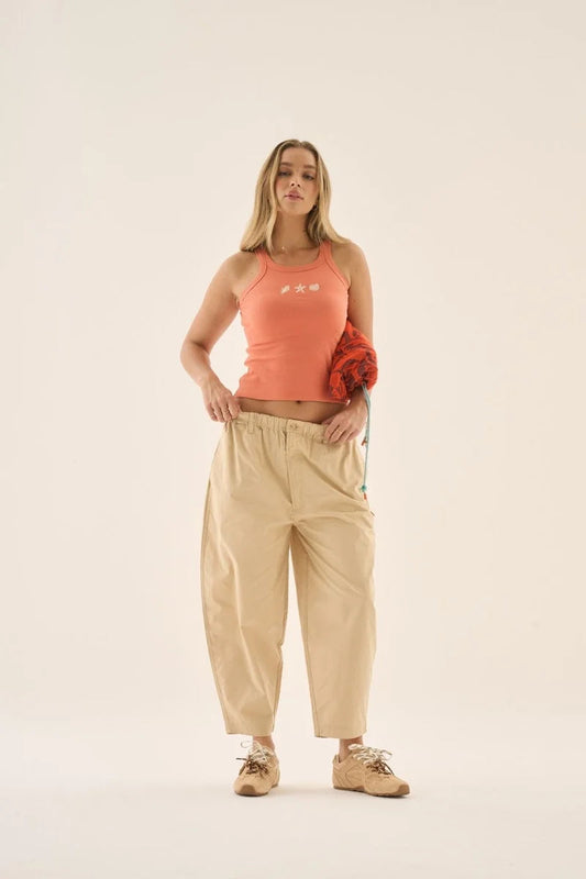 AJ Barrel Pant - Sand Araminta James
