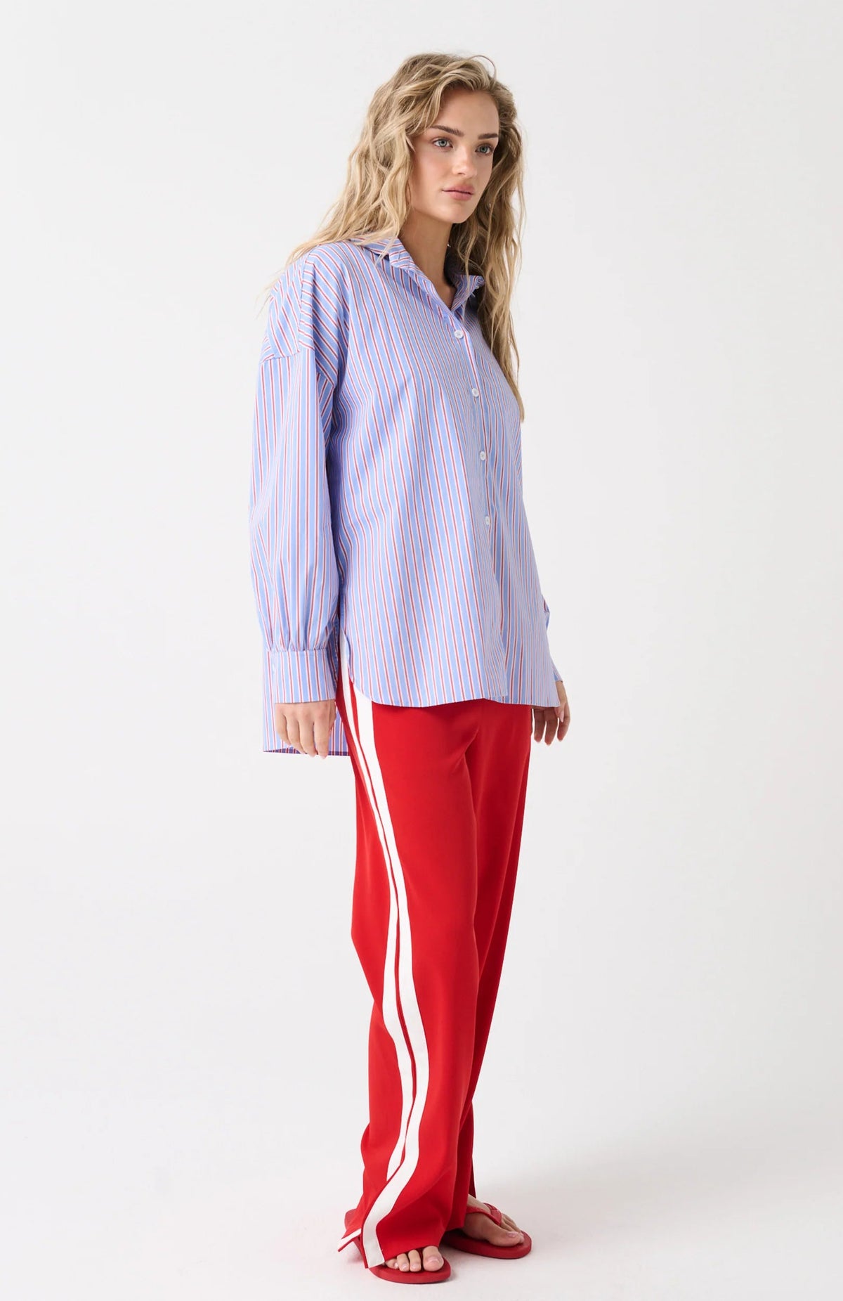 Darby Shirt - Cornflower Multi Stripe Cartel and Willow