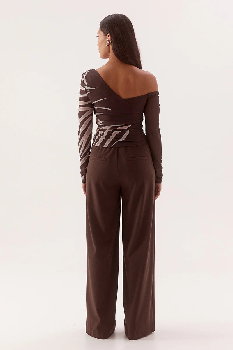 Ivelle Longsleeve Top - Espresso Sovere