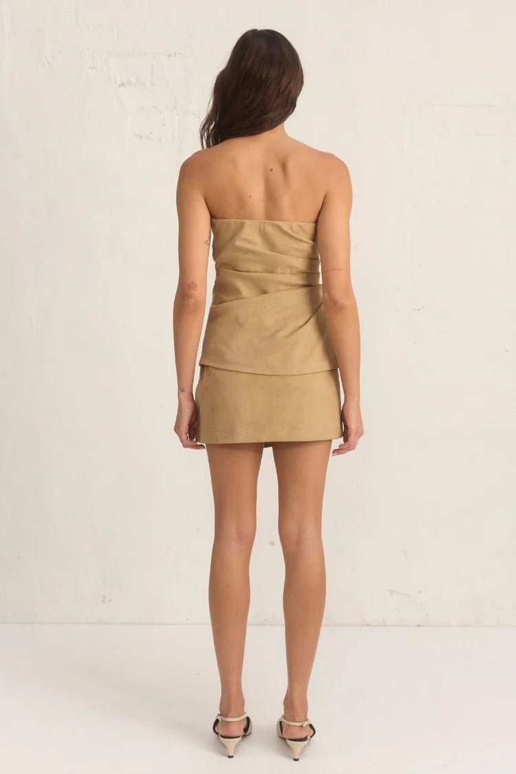 Solana Suede Strapless Top Mon Renn
