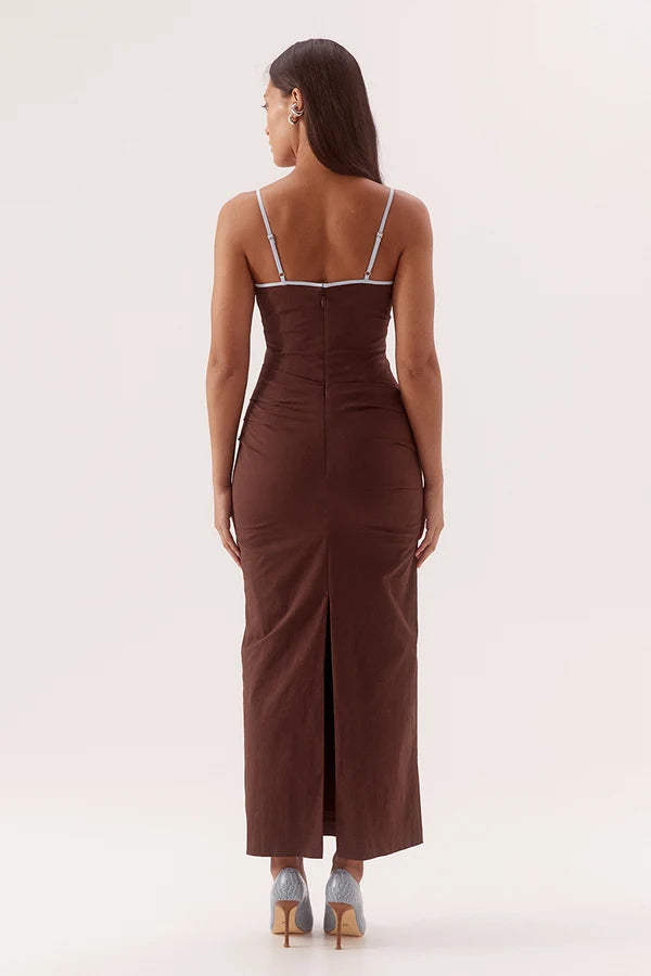 Britta Dress - Choc/Sky Sovere