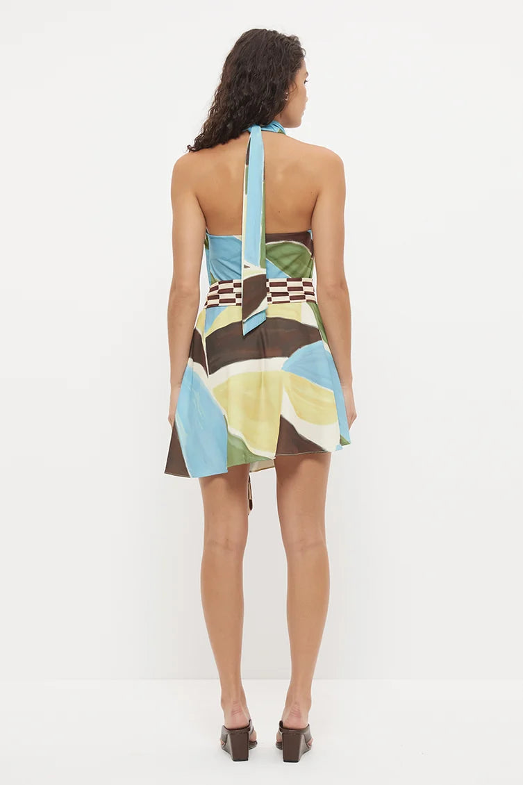 Essence Mini Dress - Abstract Painterly Mon Renn
