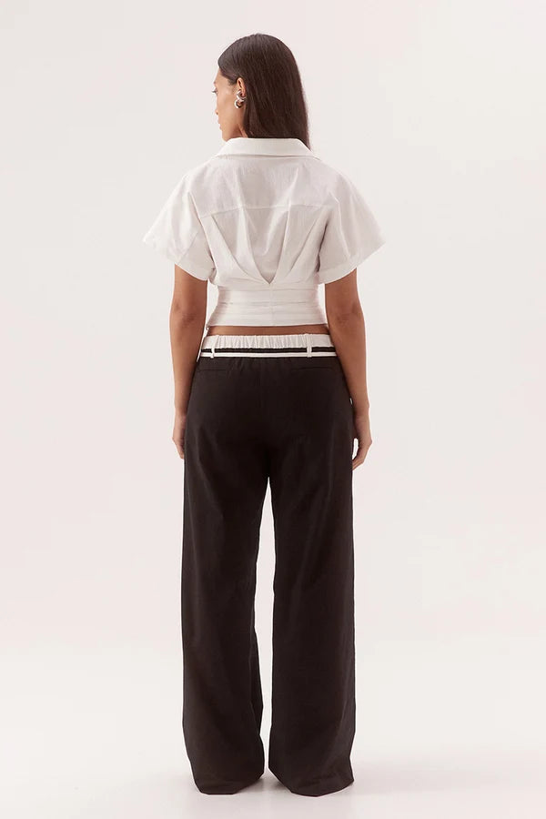Lyra Crop Shirt - Chalk Sovere