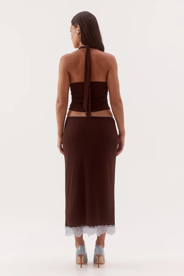 Harlow Top - Choc/Sky Sovere