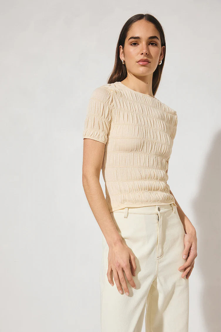 Vega Knit Top - Cream Mon Renn