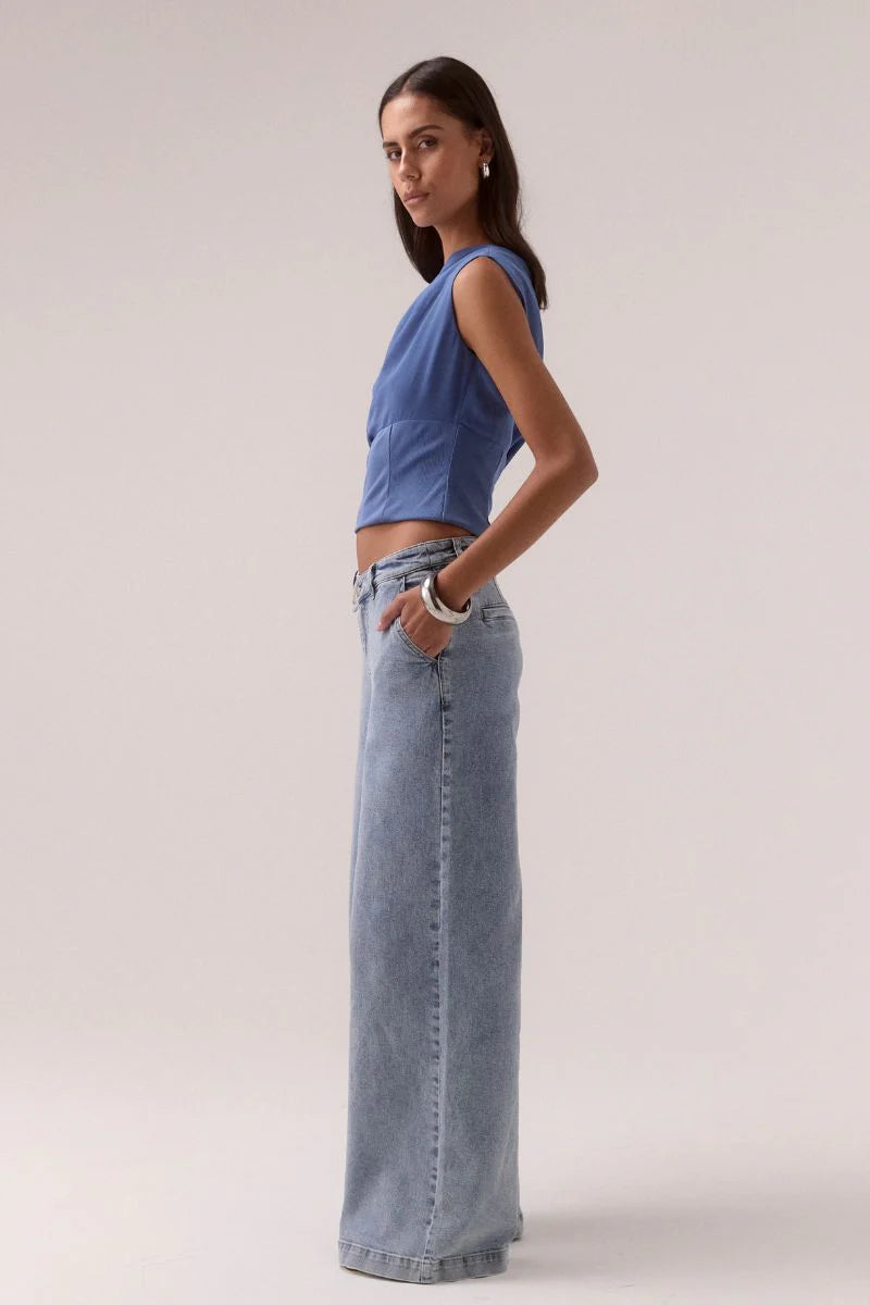 Ada Top - Dusk Blue Sovere