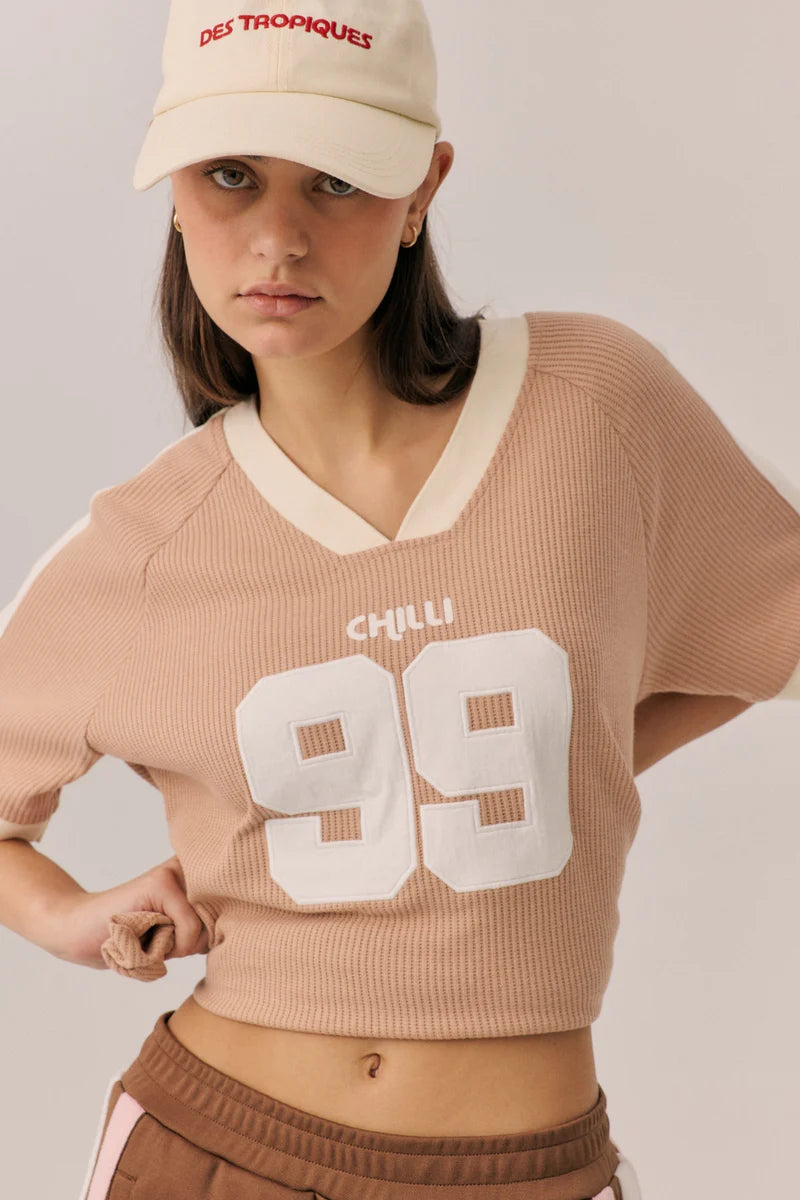 Chilli 99 Waffle Tee - Latte Araminta James