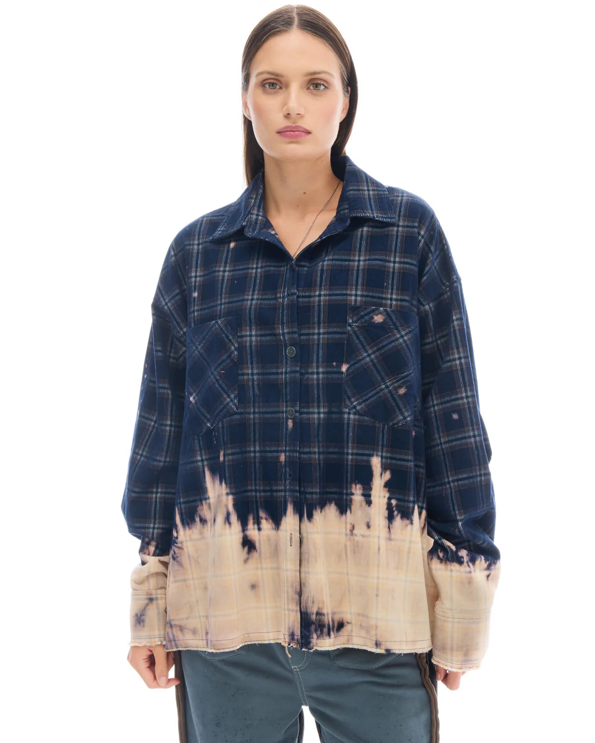 Bleached Check Cord Shirt The Tales