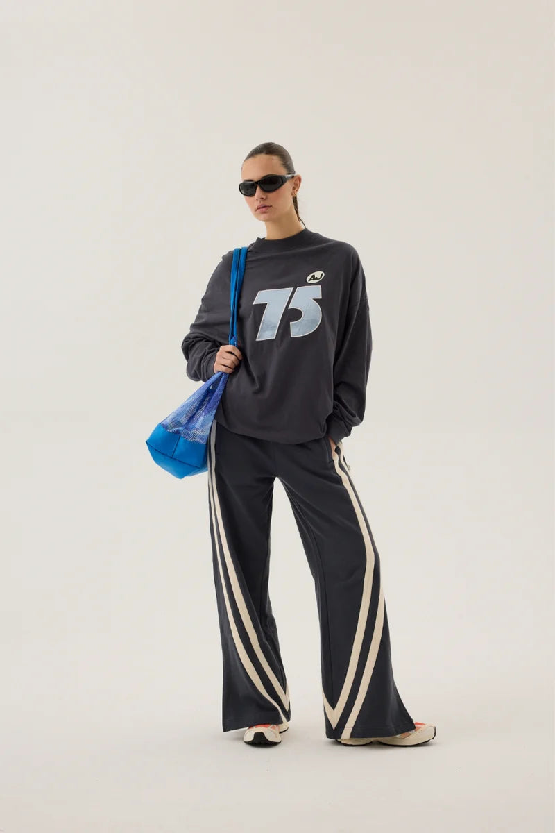 Daytona Long Sleeve Top - Washed Black Araminta James