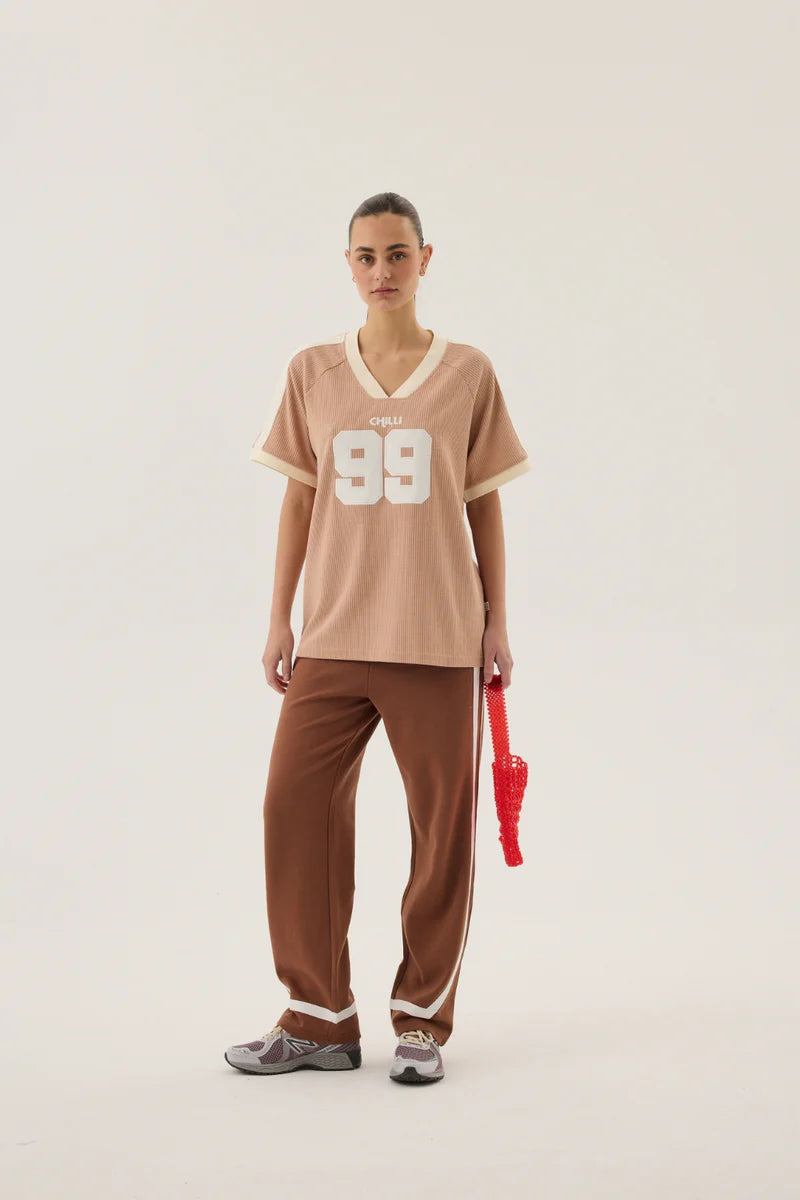 Chilli 99 Waffle Tee - Latte Araminta James