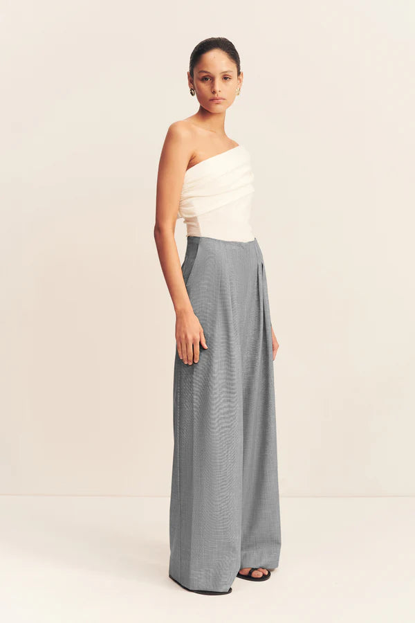 Asher Wide Leg Pant - Smoke Grey