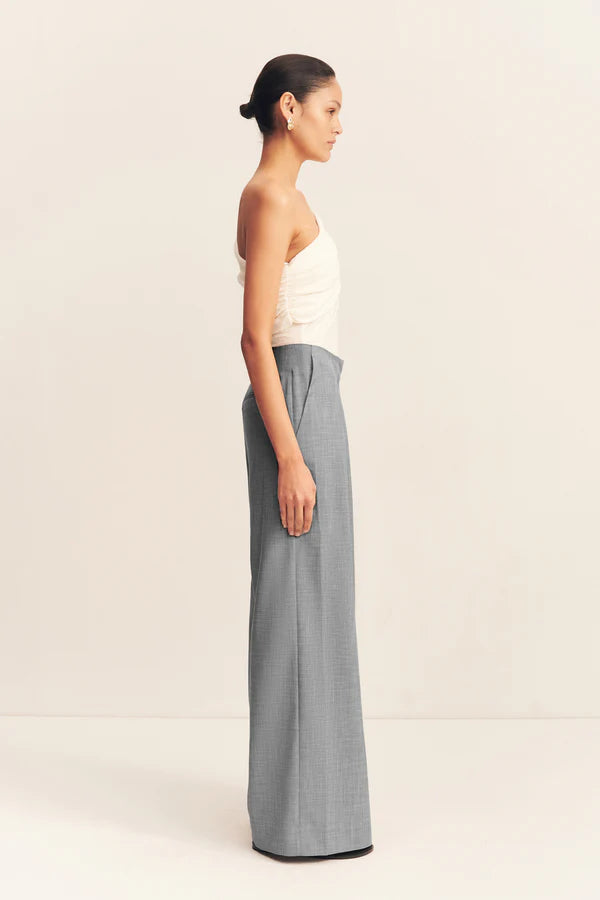 Asher Wide Leg Pant - Smoke Grey